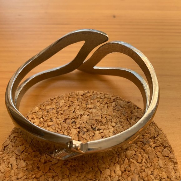 Rhinestone & Faux Silver Bracelet - Picture 7 of 12